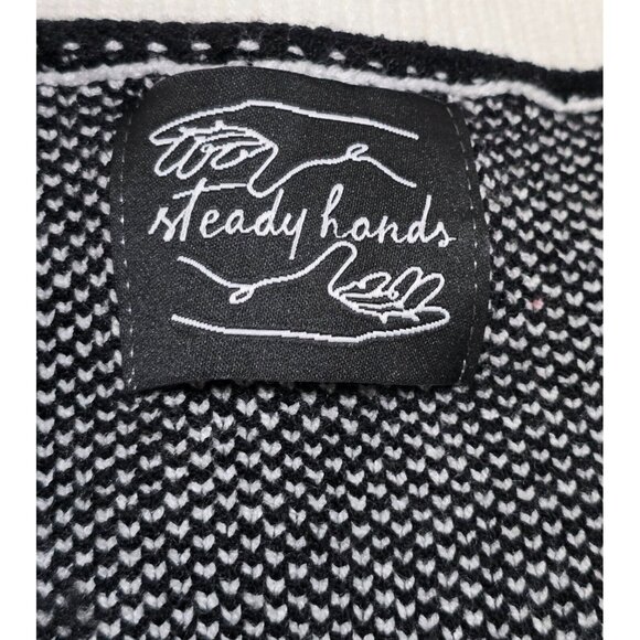 Steady Hands Mens Black Dragon Pullover Sweater Vest Knitted V Neck Size XL/2XL - Picture 6 of 12